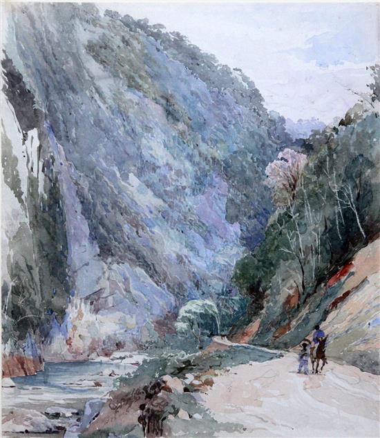 Lionel Grimston Fawkes (1849-1931) Bog Walk, Jamaica, March 1880, 11.5 x 10in.